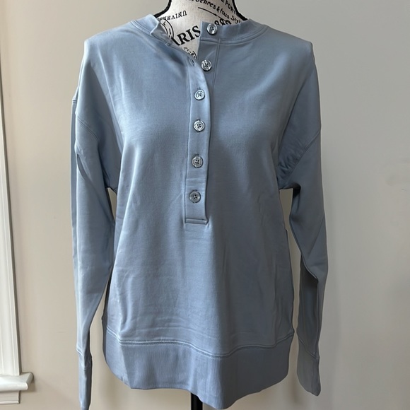 Athleta Tops Nwt Athleta Balance Henley Sweatshirt Poshmark